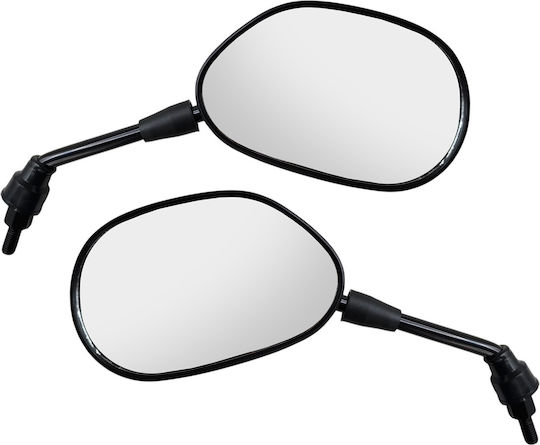 Καθρεφτες Ζευγος Scooter 8mm/rr Οβαλ Universal Moto Reflect