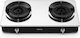 Proton Countertop Gas Double Burner Inox