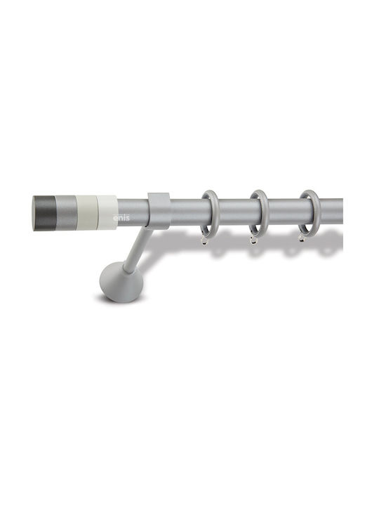 Metallic Curtain Pole Chic 3031 Diameter 25 Length 240 cm Gray Pastel