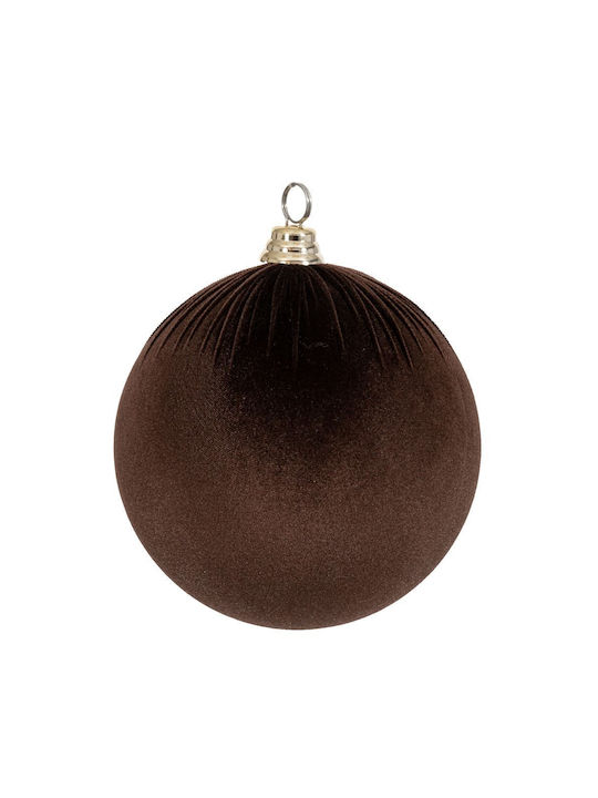Brown Velvet Ball Ornament 25cm