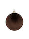 Braune Samt Kugel Ornament 25cm