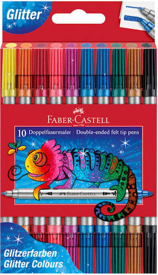 Faber-Castell Markere de Pictură cu Sclipici Set 10 Culori