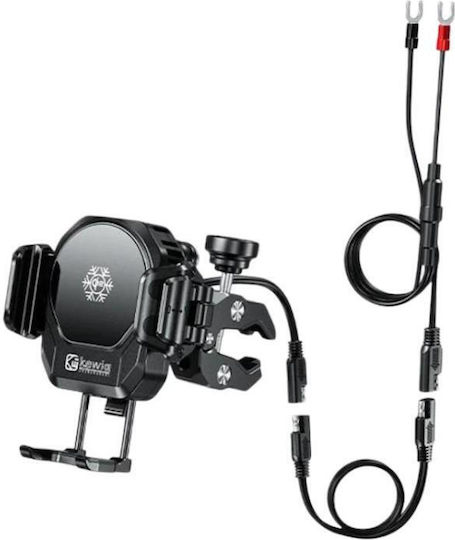 Kewig Motorcycle Phone Mount with Adjustable Arm 5.4-7.2" for Handlebar