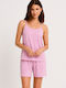 Cherry Sommer Herrenpyjama Rosa
