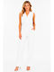 Women Sleeveless One-piece Jumpsuit White SG-SO11589-26TS-WHITE