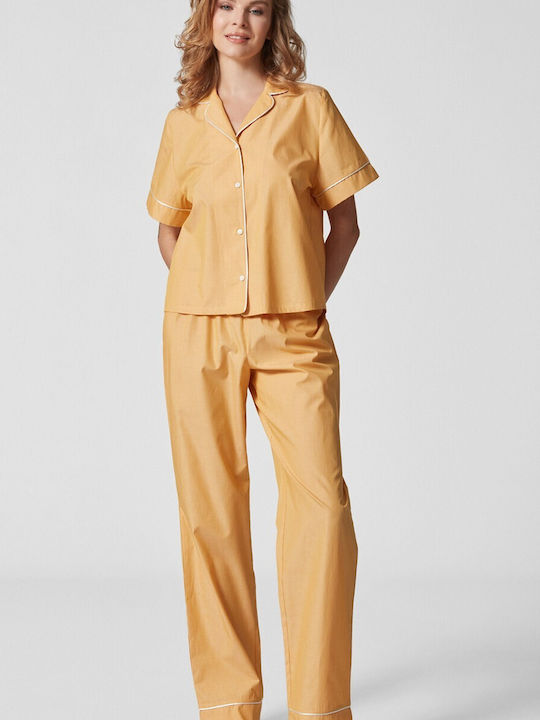 Pen-ky Summer Women's Pyjama Set Yellow