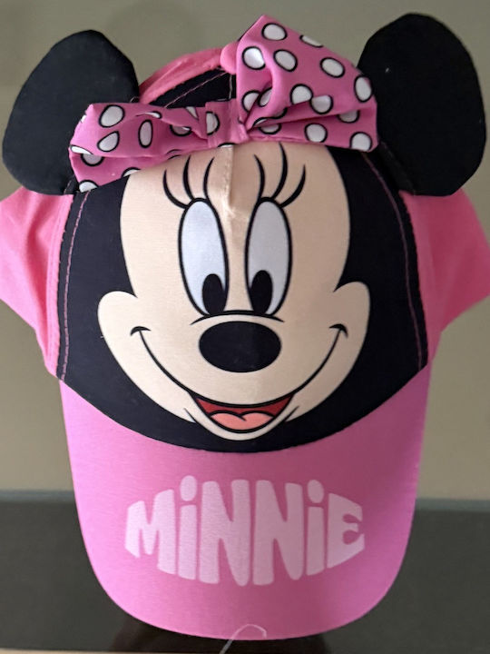 Disney Kids' Jockey Fabric Hat Minnie Pink