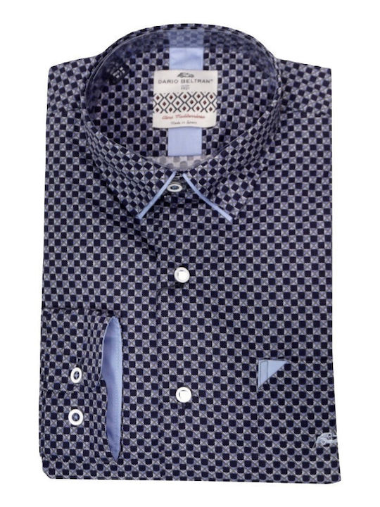Short Sleeve Cotton Shirt Blue