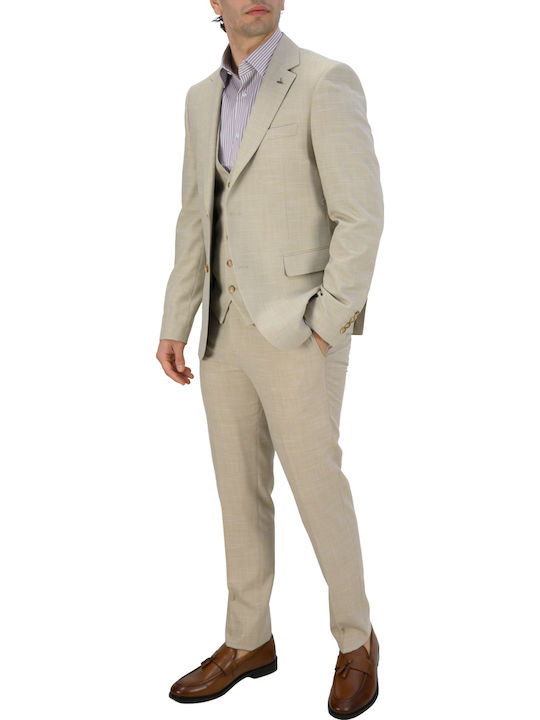 Vittorio Artist Men's Suit with Vest with Regul...