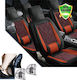 Set 5 Pieces Anatomical Car Seat Covers Foam PU Leather Black Brown