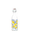 Marva Glass Water Bottle with Yellow Clip 1000ml