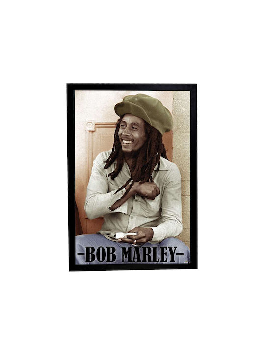 Bob Marley Rolling Papers Poster 61 X 91.5cm Pp34883 + Wooden Frame Black Acrylic Glass Shatterproof K1041-69