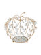 Decorative Metallic Apple 26x20x26 Cm Gold Crystals Mirror Keskor 43317-1