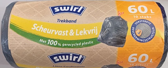 Swirl Σακούλες Απορριμάτων Χωρητικότητας 60lt με Κορδόνι 10τμχ