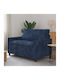 Scaun De Relaxare Închis Albastru 126x81x87.5cm