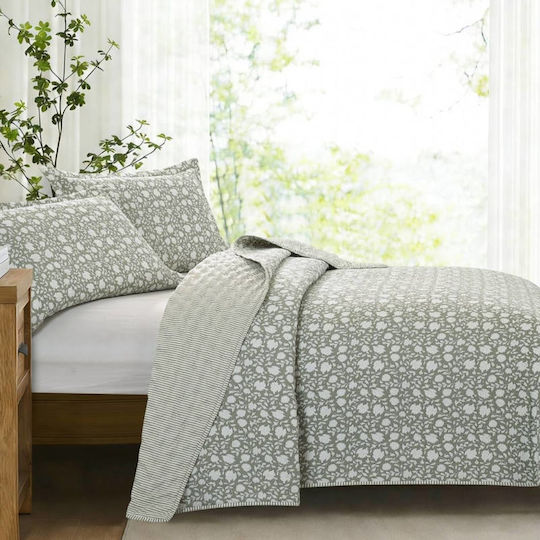 Liolios Home Κουβερλί Σετ Μονό Green 160x240cm