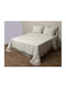 Viopros Viopros Coverlet Set Ecru Microfiber 240x250cm 3 Pieces