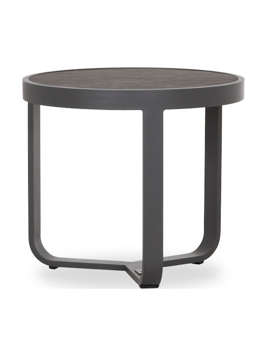Auxiliary Garden Table for Small Outdoor Spaces Aluminum Anthracite 45x45x41cm