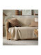 Gofis Home Odessa Armchair Throw 180x180cm Hemp Beige
