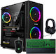 Vengeance Gamer's Choice Archer-V8 Desktop Computers (Ryzen 5-3400G/16GB DDR4/512GB SSD/Radeon RX 6500 XT/No Operating System) with Keyboard (International English)