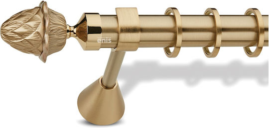 Metallic Curtain Pole Koukouna 35mm Enis by Rail Satin Finish 240cm