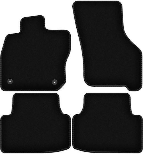 Grundlegende Schwarze Velours Auto Fußmatten Cupra Leon Kl 5d Sportstourer 33,5cm 2020-2024