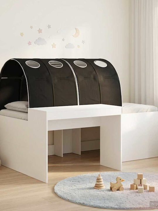 vidaXL Kids Bed Loft Single with Desk Black