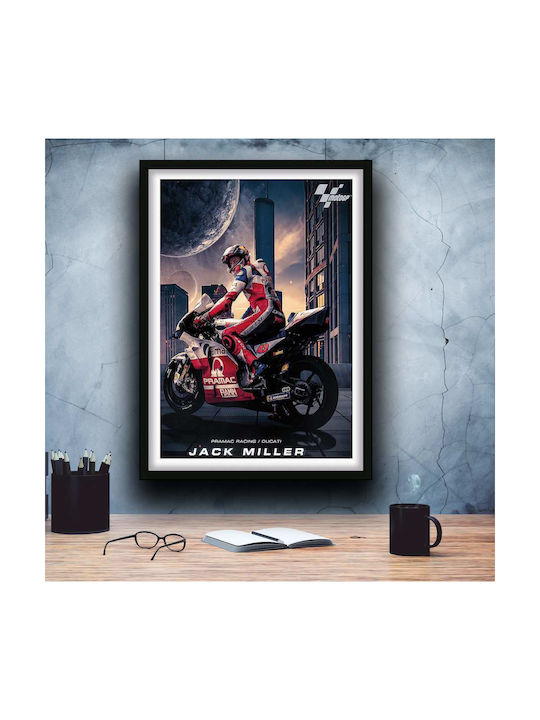 Poster Motogp Jack Miller Gp016 40cm X 50cm Μαύ...