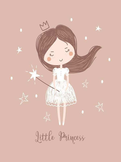 Παιδικό Κάδρο Little Princess με Μαύρη Κορνίζα από Ξύλο 40x50εκ.