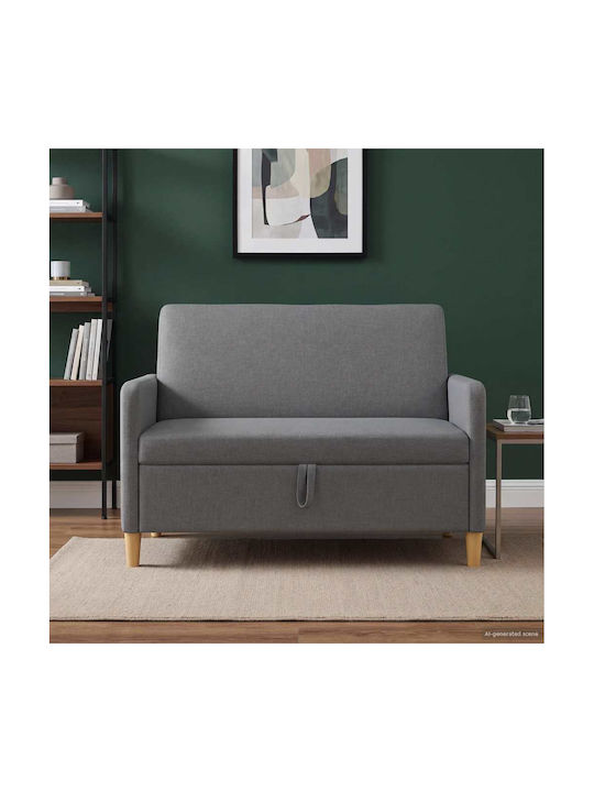 Doppelsitzer Sofa mit Stauraum Dunkelgrau 122x7...
