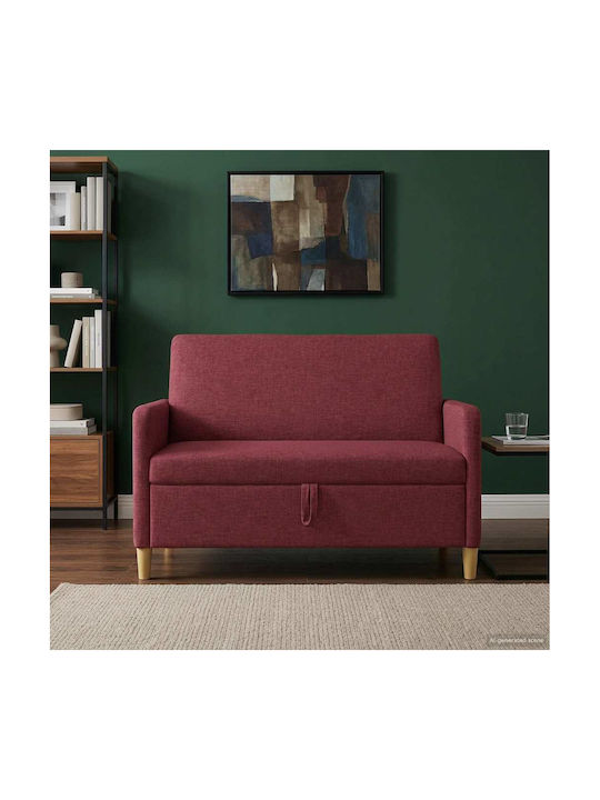 Doppelsitzer Sofa mit Stauraum Rot 122x78x87cm