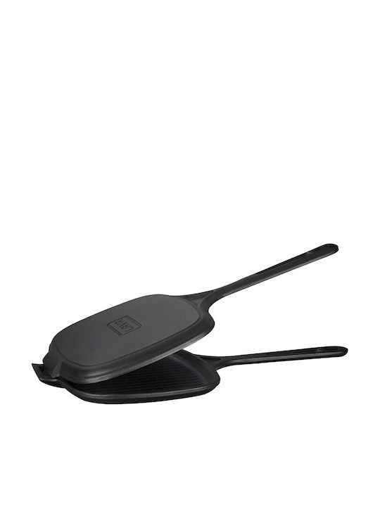 Lava Doppelte Grillpfanne aus Gusseisen mit Emaille-Innenbeschichtung 18cm