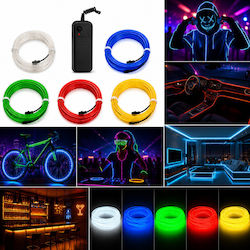 Kit El Wire 5 Metri Invertor Portabil cu Baterie pentru Petreceri Gaming Tuning Auto Kit El Wire 5 Metri Invertor Portabil cu Baterie pentru Petreceri Gaming Tuning Auto