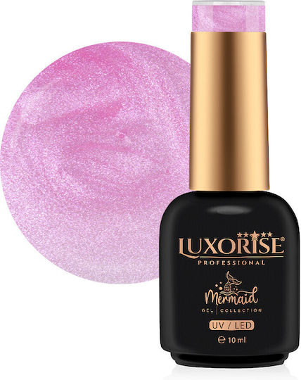 Luxorise Mermaid Ojă Pentru Unghii Cu Gel Coral Paradise Cu Sclipici 10ml