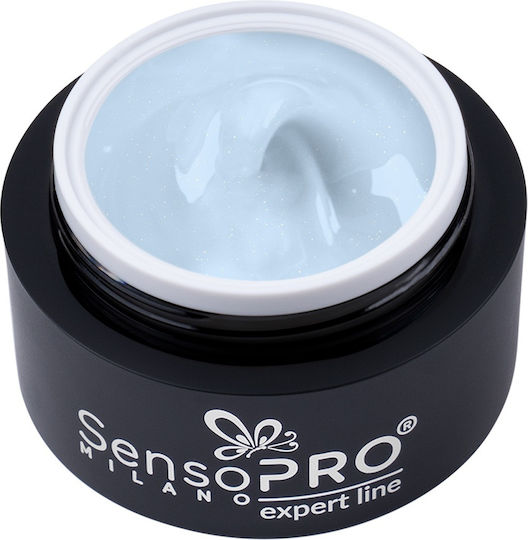 Expert Line Gel De Construcție Unghii Sensopro Milano Shimmer Albastru Deschis 30ml