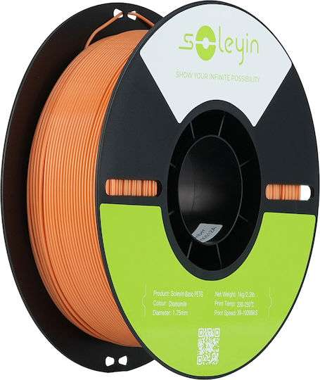 Creality Soleyin PETG 3D Printer Filament 1.75mm Tangerine (Chamomile) 1kg 1τμχ (Spool)