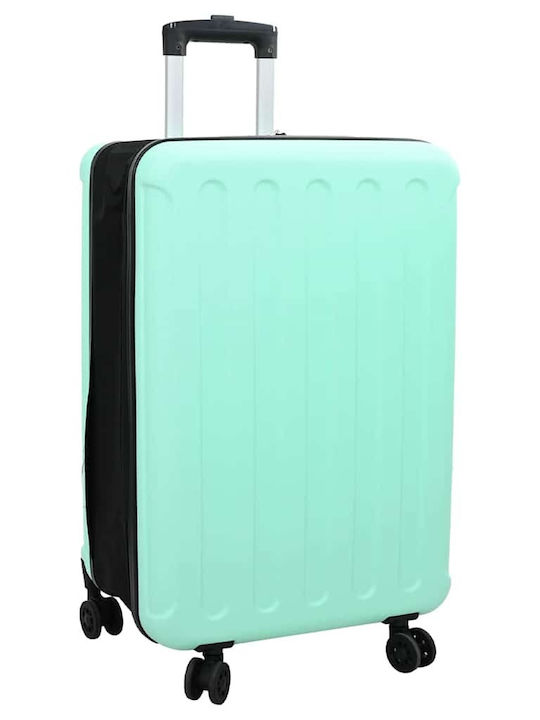 vidaXL Medium Travel Suitcase Green Height 66cm