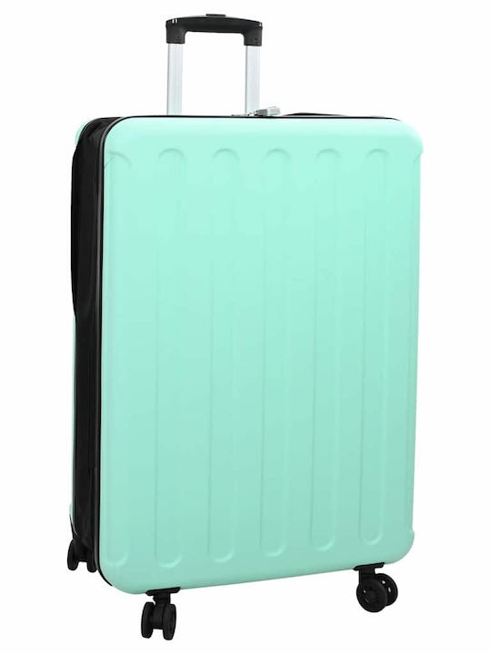 vidaXL Large Travel Suitcase Green Height 76cm