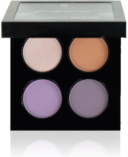 Dust+Cream Palette With Pressed Powder Eye Shadows Lavender 5gr