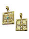 Kontopoulos Pendant Kids Charm Double Sided Constantine Coin Gold 9K P6871KR
