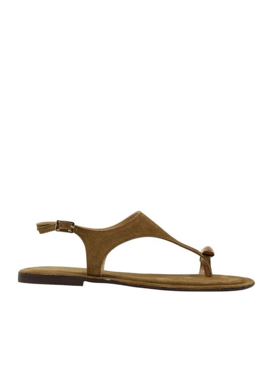 Fardoulis Leather Women's Sandals Beige