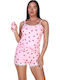 Comfort Summer Women's Pyjama Set Pink