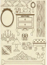 Stamperia Wooden Shape A5 14.8x21cm Furniture I...