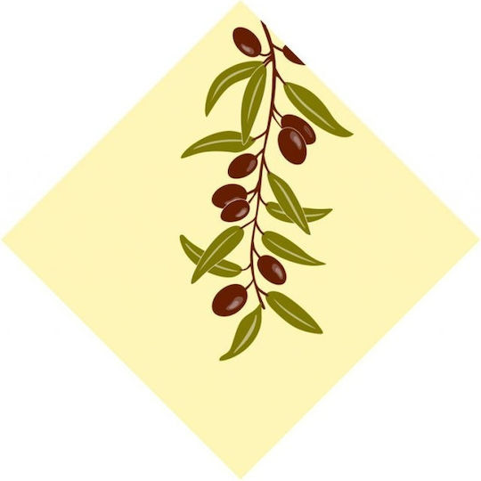 Household 1-Ply Yellow Olive Napkin 28x28 Cm 18gsm 700 Pieces Finezza Oi-at-09 00007343