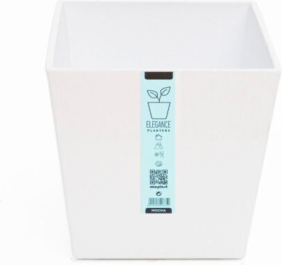 Micplast Elegance Γλάστρα Πλαστική Λευκό 40x40x37εκ.