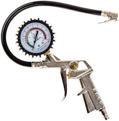 Compressed Air Gun 12 Bar Pressure Gauge 1/4 Precise Tire Inflation Durable