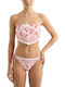 Strapless Bikini Top Κοκκινο- Λευκο