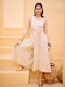 Women's Sleeveless Jumpsuit Beige