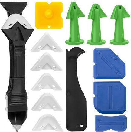 Set De Vârfuri Pentru Spatule Din Silicon Zola 14 Bucăți Aplicare Netezire Îmbinări Raclete Aplicatoare Multicolor