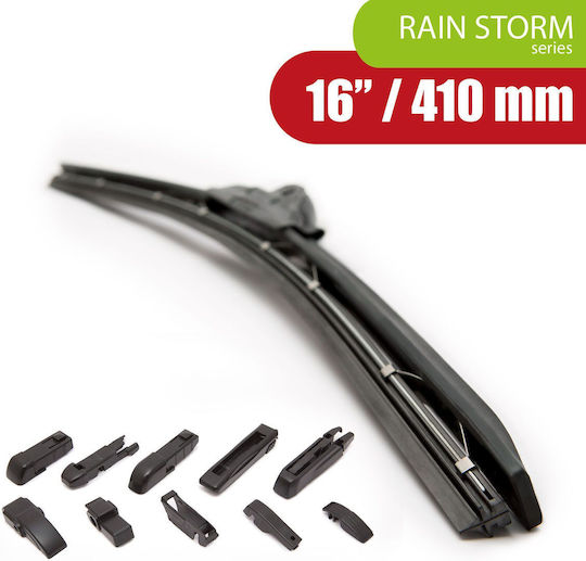 Professional 16 Inch 41 Cm Windshield Wiper Universal Rubber Blade 10 Adapters Rain Storm